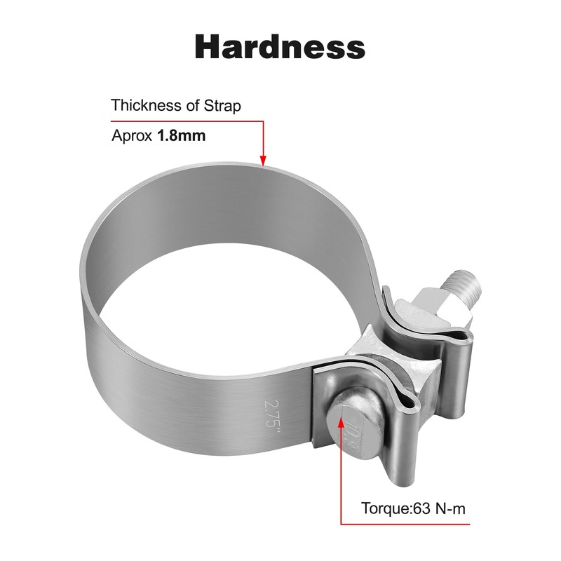 EVIL ENERGY 3 inch Exhaust Clamp,3" Narrow Band Muffler Clamp
