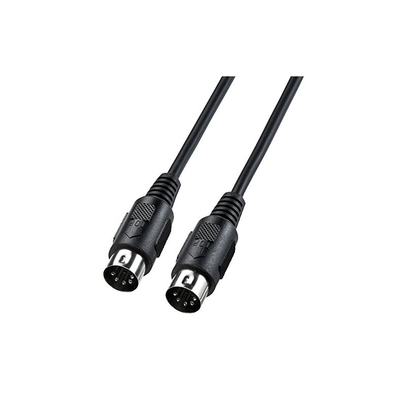 Sanwa Supply KB-MID01-18K MIDI Cable (6.9 ft (1.8 m), DIN