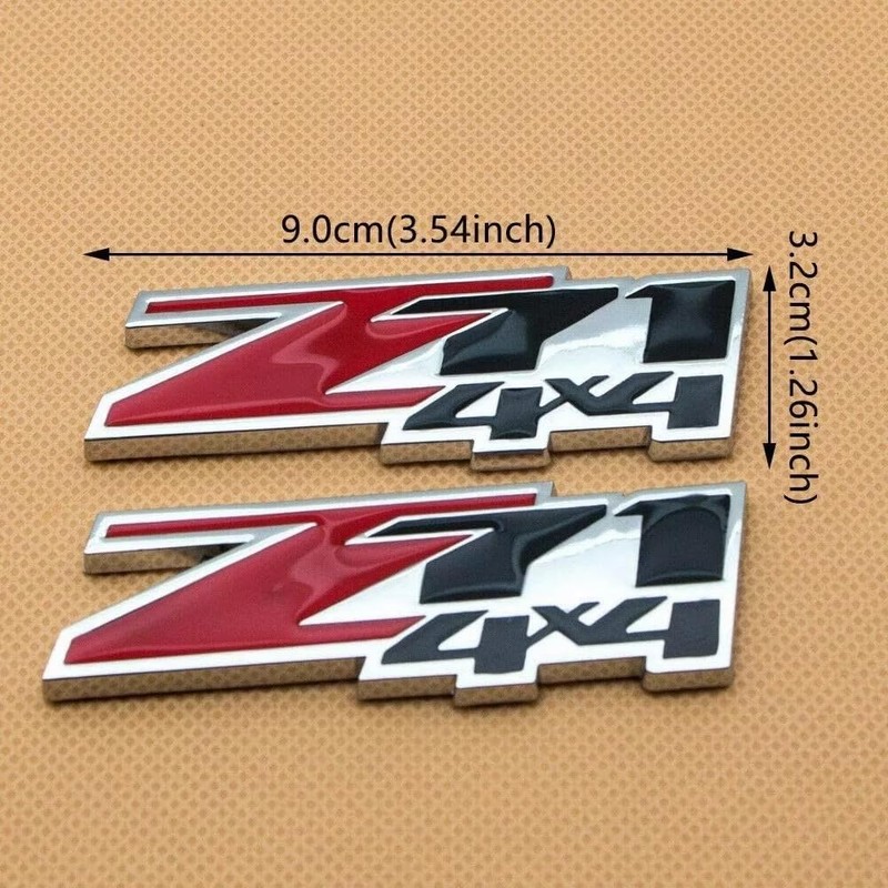 2Pcs Z71 4x4 Emblems 3D Badge Decal Nameplate Compatible with