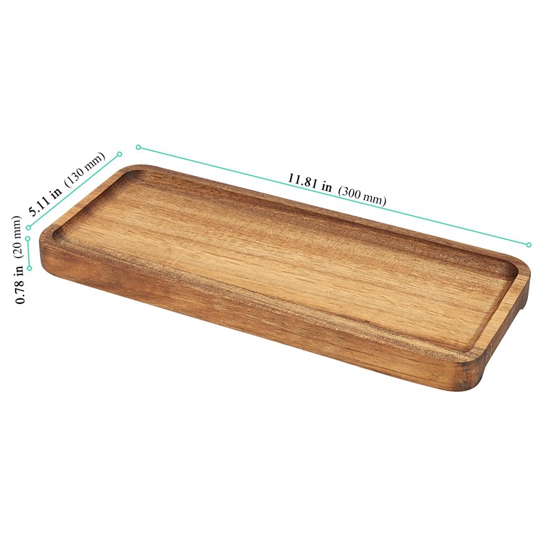 SENJEOK 8 Pack 12 x 5 Inches Wooden Serving Platters,