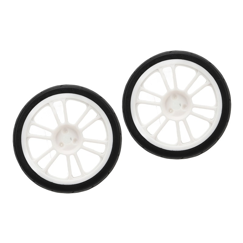 2PCS RC Racing Tire Plastic Wheel Hub and Rubber Tire