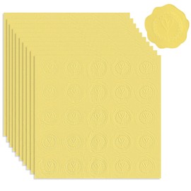 250 Pieces Wax Seal Stickers,Gold Heart Envelope Stickers