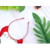 Dense Velvet Devil Horns Headband Red
