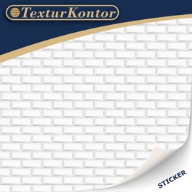 3 Sheets Self-Adhesive Wall Tiles, Bathroom Tiles, Kitchen Tiles, Metro Tiles for Dollhouses, Scale 1:12 (White Metro Tiles)