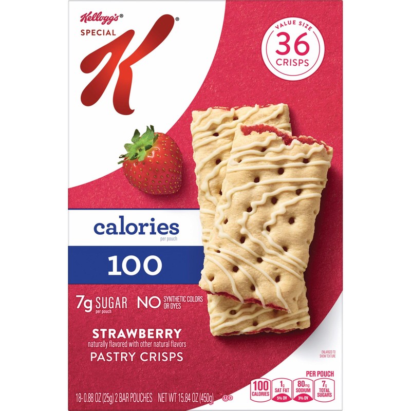 Special K Bar Pastry Crisps, 100 Calories, Breakfast Bars, Value