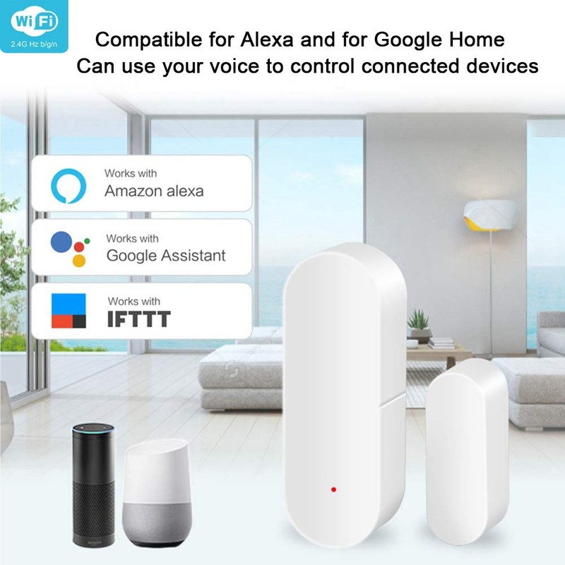 Tür Fenster Alarm Sensor, Wireless WiFi Magnetic Door Window Sensor,