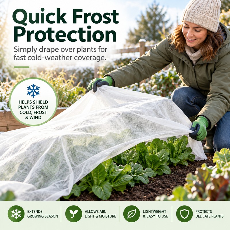 Non-Woven Plant Covers for Winter Protection – 0.95 oz Garden