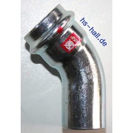 Viega Prest ABO Bend 45 ° IXA 22 mm Press Fitting