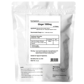 UKHealthHouse Ginger Root 1000mg Extract 240 Tablets - Providing Gingerols & Shogaols UK Vegan High Potency Popular Ginger Supplement for Digestive Health