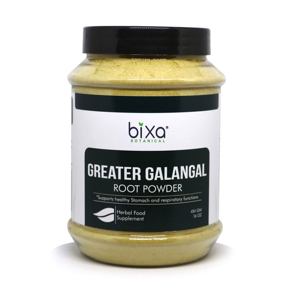 bixa BOTANICAL Greater Galangal Root Powder (Kulinjan/Alpinia Galanga) (1 Pound /16 Oz) | Supports Healthy Stomach and Respiratory | Antioxidant
