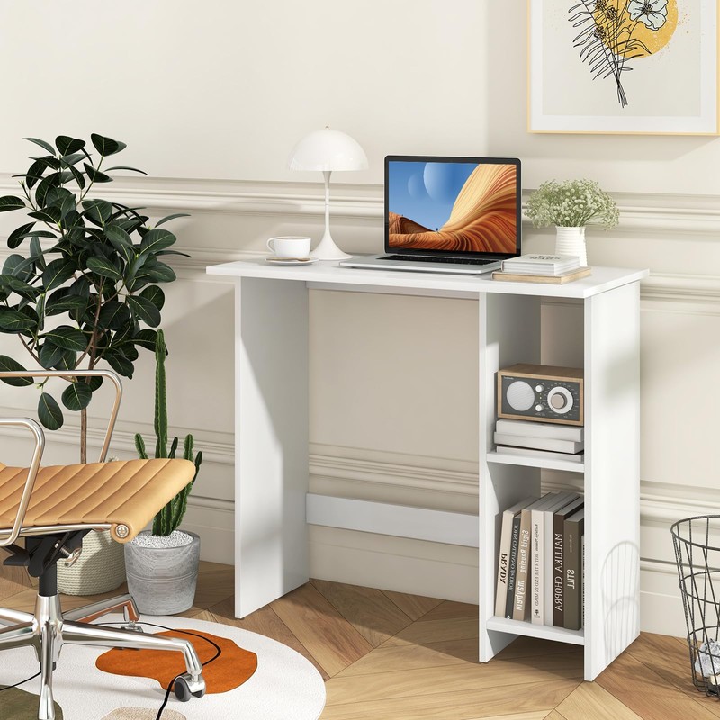 IFANNY Computer Desk, 31.5’’ Writing Desk with Storage Shelves, Kids