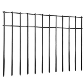 Adavin Small or Medium Animal Barrier Fence,20pack Black 20 In(L)X12 In(H) 1.6in Spacing No Dig Fence For Dogs, Metal Heavy Duty Fence for Cats Rabbits Critters, Garden Fencing For Yard. Total 33.5 Ft