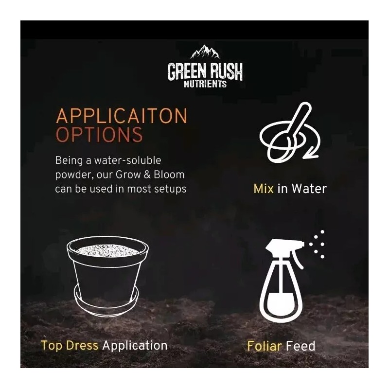 GREEN RUSH NUTRIENTS Leafy Green Grow 9-1.5-7- 2oz Sample