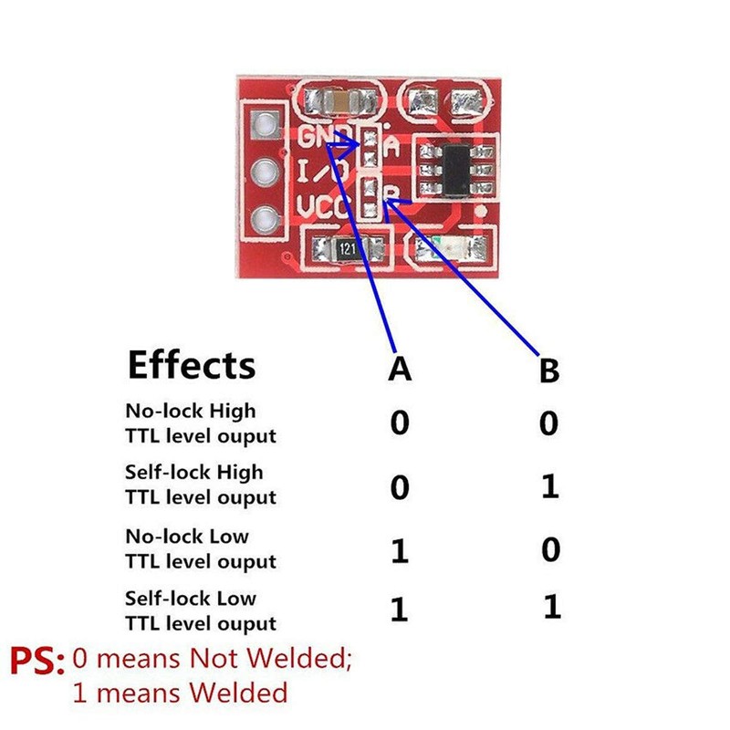 YOUMILE 20 Set TTP223 Capacitive Touch Switch Button Self-Lock Module