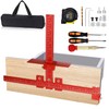 14-Piece Cabinet Hardware Jig Tool Set, Red Aluminum Alloy Cabinet