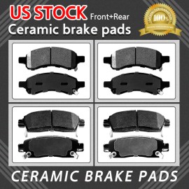 SIPAUTEC Carbon-Fiber Ceramic Brake Pads For Chevy Traverse GMC Acadia Buick Enclave