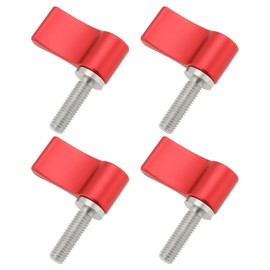 LT Easiyl 4PCS Male Threading Adjustable Screw M5 17mm Adjustable Thumb Lever Screw with Single Wing for Camera Equipment Rotary Thumb Knob Screw Red
