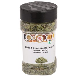 TAJ Kasoori Methi | Dried Fenugreek Leaves | Product of India | 1oz (28g)