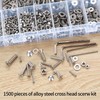 1500 Pcs Hex Socket Screws, Nuts and Washers Assortment Kit,