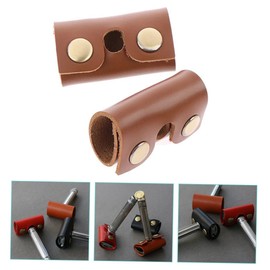 WOONEKY Pack of 2 Shaving Accessories Razor Bag Portable Leather Razor Bag for Manual Razor Travel Razor Cover Razor Accessories Gentle Razor Head Protection