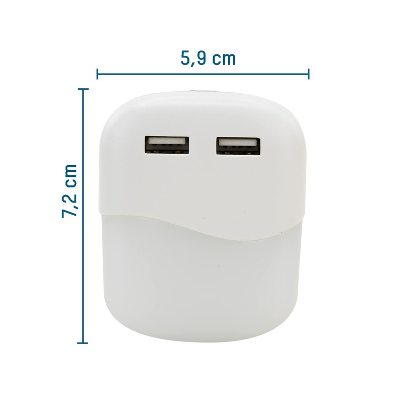 ANSMANN LED Night Light with Twilight Sensor & 2 x