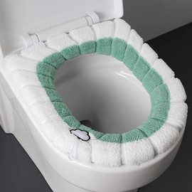 Toilet Seat Cover, Thick Toilet Seat Cover, Thick, Toilet Cover, Toilet Supplies, Soft, Fluffy, Toilet Mat Toilet Bowl Mat, Stretchable, U-shaped Toilet Seat, O-shaped Toilet Seat, V-shaped Toilet