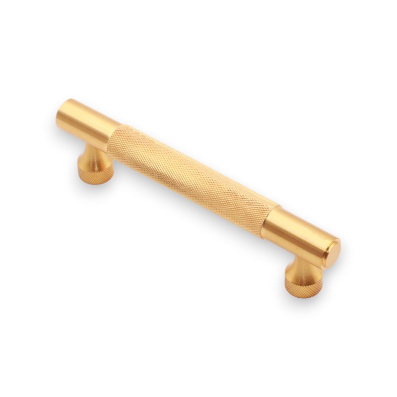 Infinity Decor Modern Solid Brass Knurled T Bar Cabinet Drawer