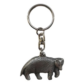 Badger pewter metal keyring