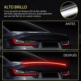 PUNKZZ Alerón Trasero Cajuela Led Universal Fibra Carbon Cola Luz A