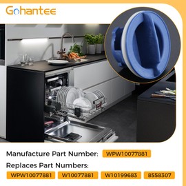 WPW10077881 Dishwasher Rinse Aid Cap Replacement for Whirlpool and KitchenAid Dishwashers, Replace# W10077881 8558307 W10199683 Dishwasher Caps
