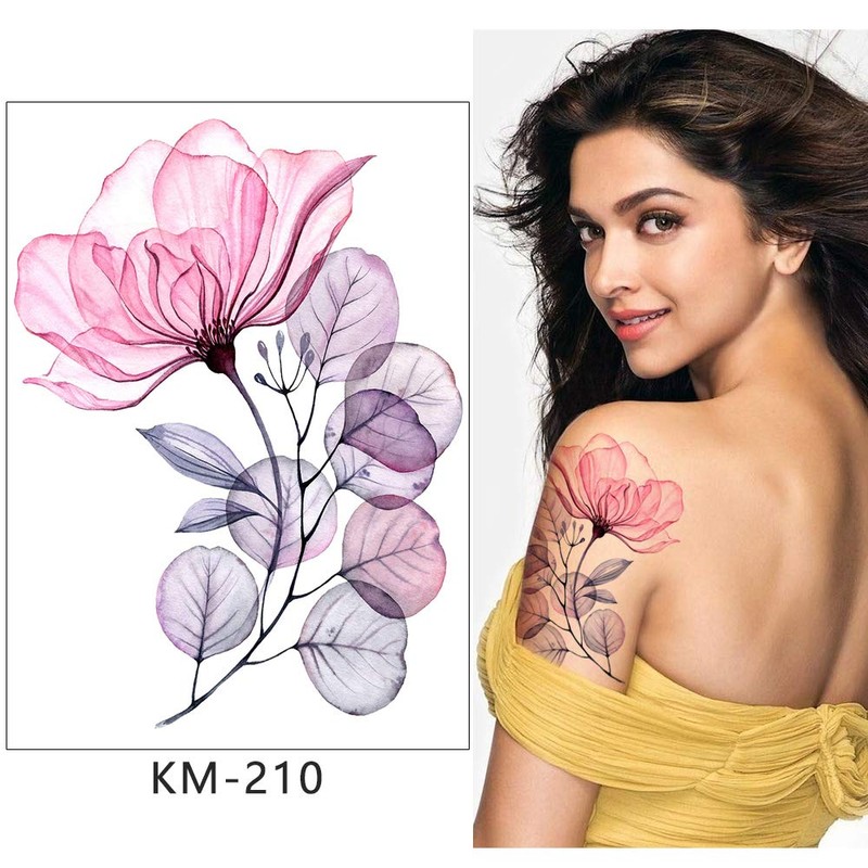 10 Blätter Temporäre Blumen Tattoos Rosen Tattoos Fake Tattoos Arm