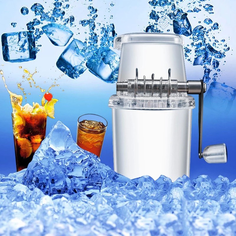 Portable Ice Crusher 1.25L Hand Cranked DIY Manual Shaved Ice