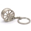 VmG-Store Vossen Style Solid Miniature Rim Keyring Pendant, silver matt
