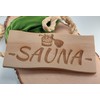 Generisch Sauna Sign Solid Beech Wood 38 x 17 cm
