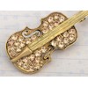 Alilang Elegant Light Topaz Brown Crystal Violin Bow Cello Fiddle