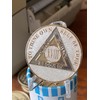18 Year AA Medallion Opulent Pearl Tri-Plate Sobriety Chip