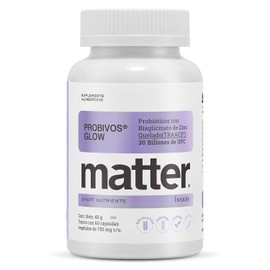 Matter Probivos Glow Probioticos Bl21 Lra05 Zinc Traacs Billones Ufc Apoyo Bienestar Cutáneo Equilibrio Intestinal Frasco Cápsulas