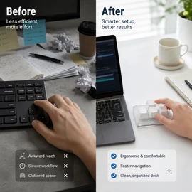 4-Key Mini USB Keypad for Desktop Shortcuts – Programmable Arrow Key Mechanical-Style Pad for Work & Gaming