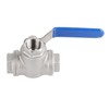 Stainless Steel SUS304 Pipe T Port Ball Valve Three Way