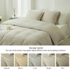 QKTE 100% Washed Cotton Duvet Cover Set 3PCS Linen Feel