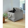 Mangata Collapsible, Thickened Linen Storage Box with Rope Handles (Washable,