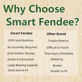 Smart FENDEE 2 Pack Fully Assembled Luggage Racks for Bedroom, 26.77" Folding Wide Bamboo Suitcase Stand with Bottom Shelf, Heavy Duty Luggage Holders for Guestroom, Hotel, Espresso