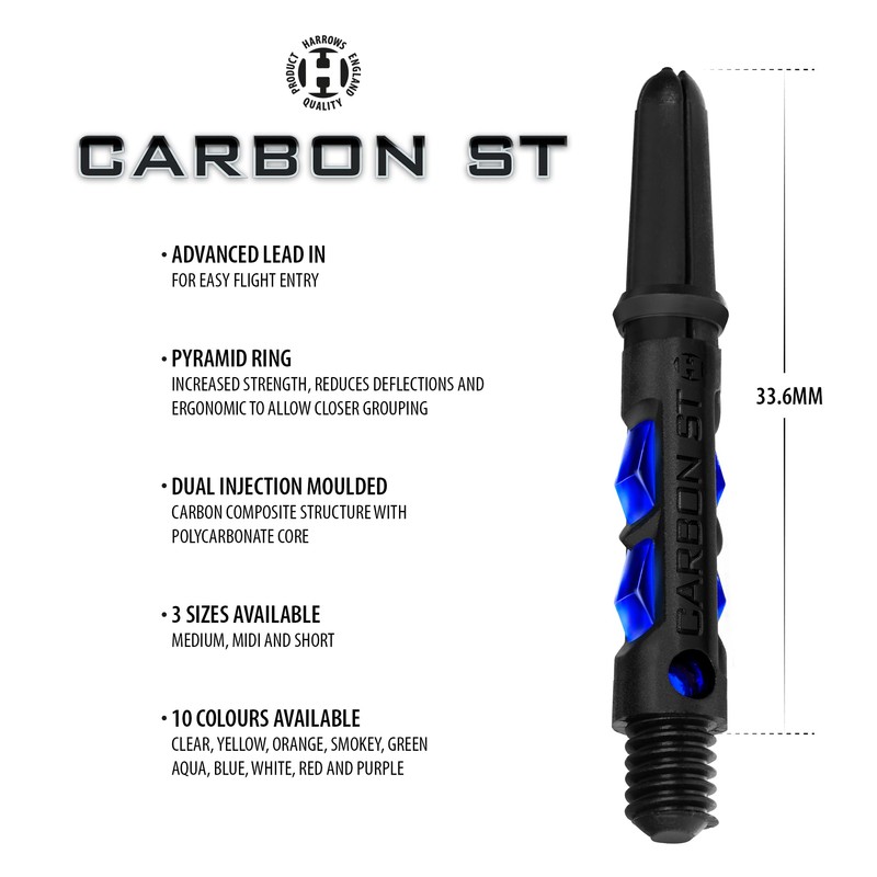 Harrows Darts 3 x Sets of Carbon ST Dart Stems