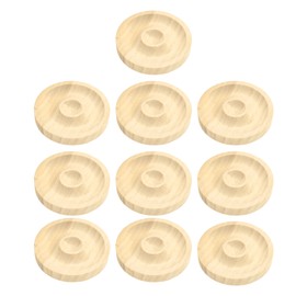10pcs Bead Bracelet Display Tray Multipurpose Stylish Elegant Round Shape Solid Wood Jewelry Tray for Bangle Bracelet Jewelry