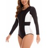 FEOYA Long Sleeve One Piece Swimsuits for Women UV Protection