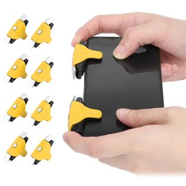 SENECESLI PUBG Phone Controller, PUBG Mobile Game Controller Trigger, Smart Phone Mobile Game Trigger Joystick Gamepad for iOS & Android, F1 Metal PUBG Triggers, 8 Pcs (Yellow)