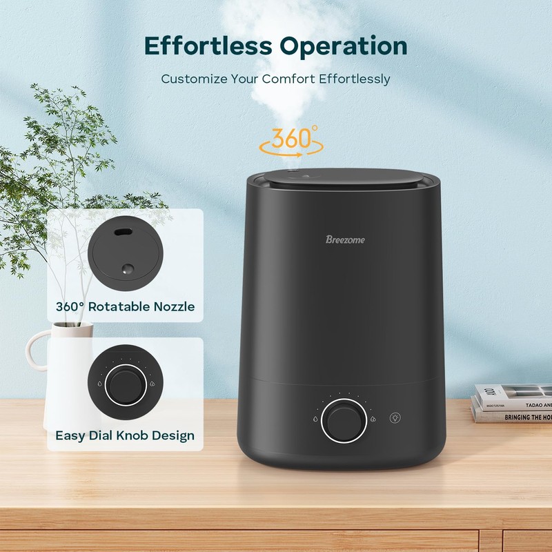 BREEZOME 5L Humidifiers for Bedroom, Ultrasonic Cool Mist Top Fill