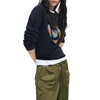 Desigual Donna Felpa con ricami a forma di cuore.