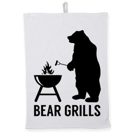Hippowarehouse Bear grills Tea Towel Eco Printed Dish Cloth Kitchen accessory 50cmx70cm 100% Cotton