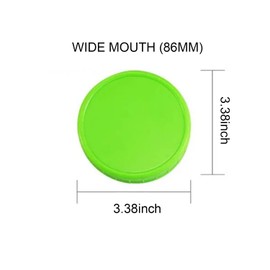 Mason Jar Lids - Compatible with Ball, Kerr, and Other Brands - Vibrant Colored Plastic Caps for Canning and Storage Jars - Airtight and Spill-Proof - Pack of 16 (Wide Mouth - 3.38in)